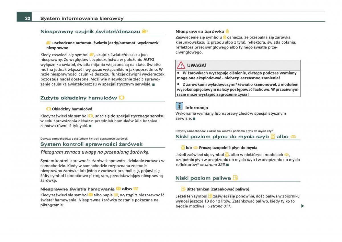 Audi Q7 I 1 instrukcja obslugi / page 32