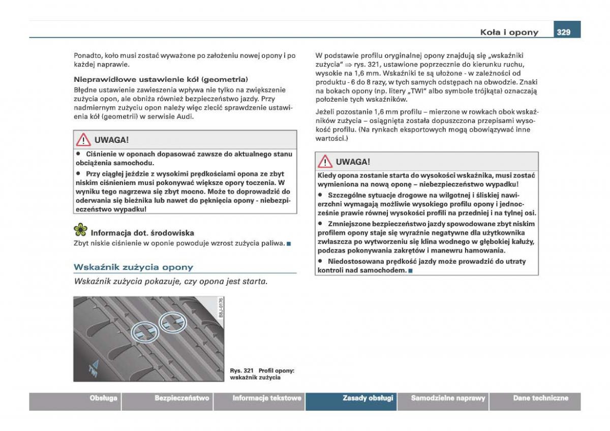 Audi Q7 I 1 instrukcja obslugi / page 326