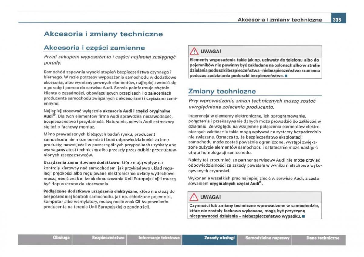 Audi Q7 I 1 instrukcja obslugi / page 332