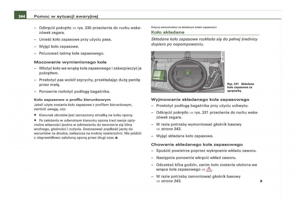 Audi Q7 I 1 instrukcja obslugi / page 339