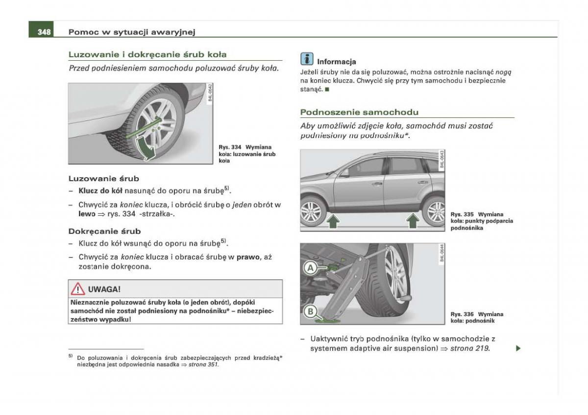 Audi Q7 I 1 instrukcja obslugi / page 343