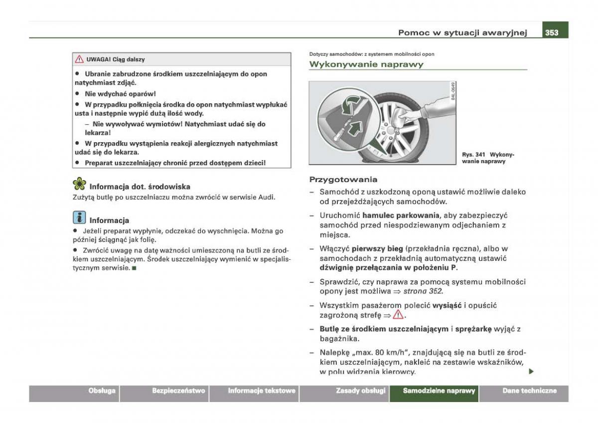 Audi Q7 I 1 instrukcja obslugi / page 348