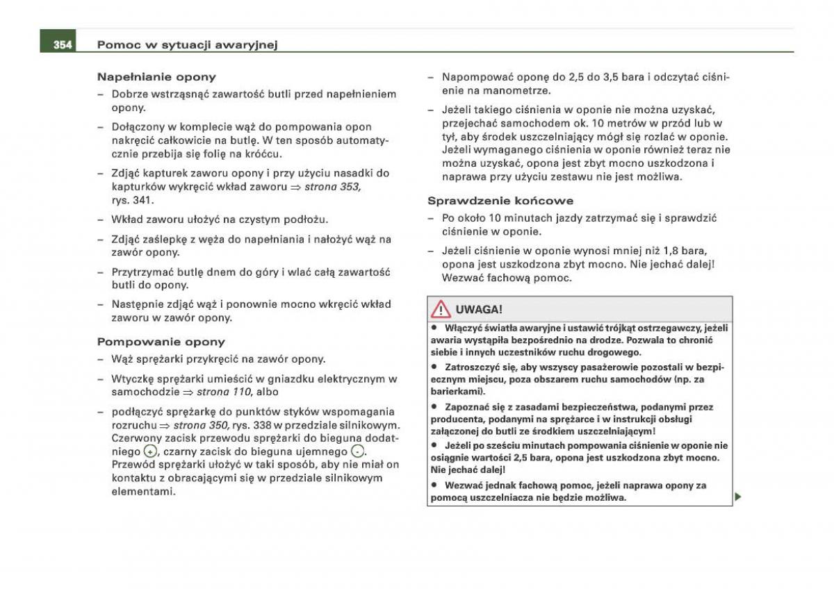 Audi Q7 I 1 instrukcja obslugi / page 349