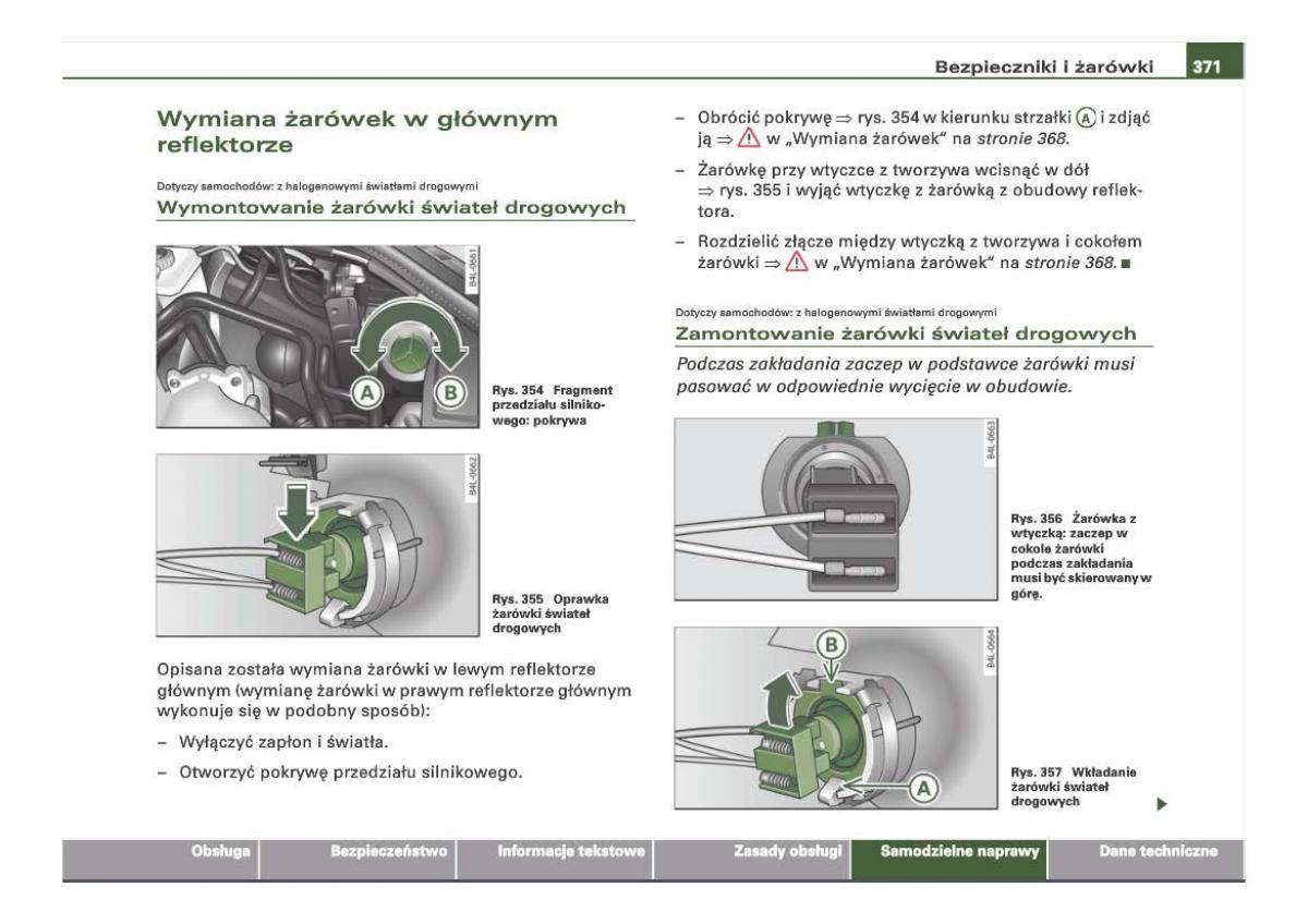 Audi Q7 I 1 instrukcja obslugi / page 366