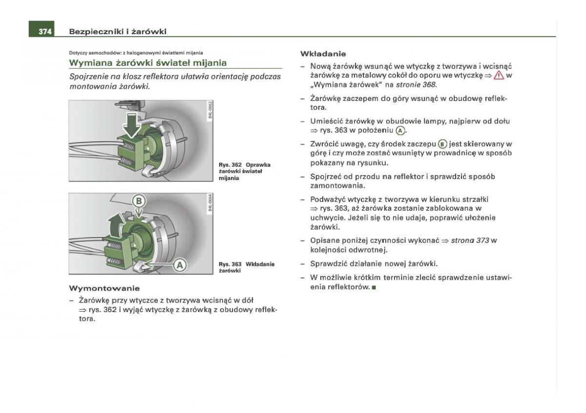 Audi Q7 I 1 instrukcja obslugi / page 369