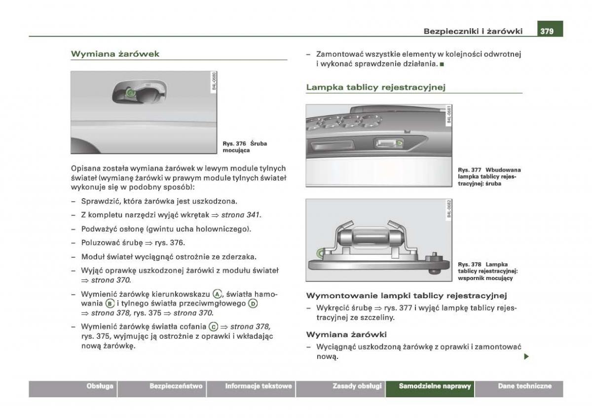 Audi Q7 I 1 instrukcja obslugi / page 374