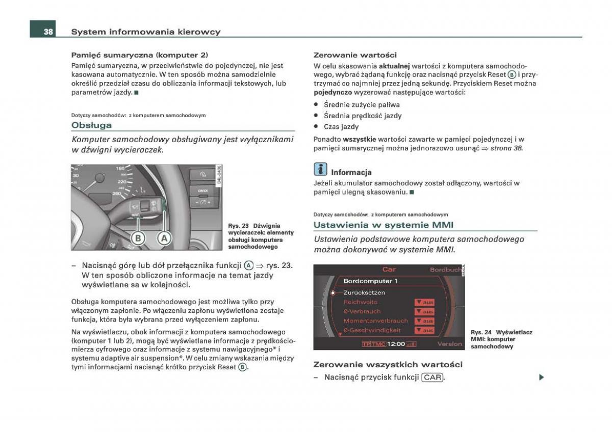 Audi Q7 I 1 instrukcja obslugi / page 38