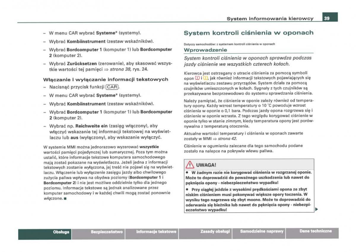 Audi Q7 I 1 instrukcja obslugi / page 39