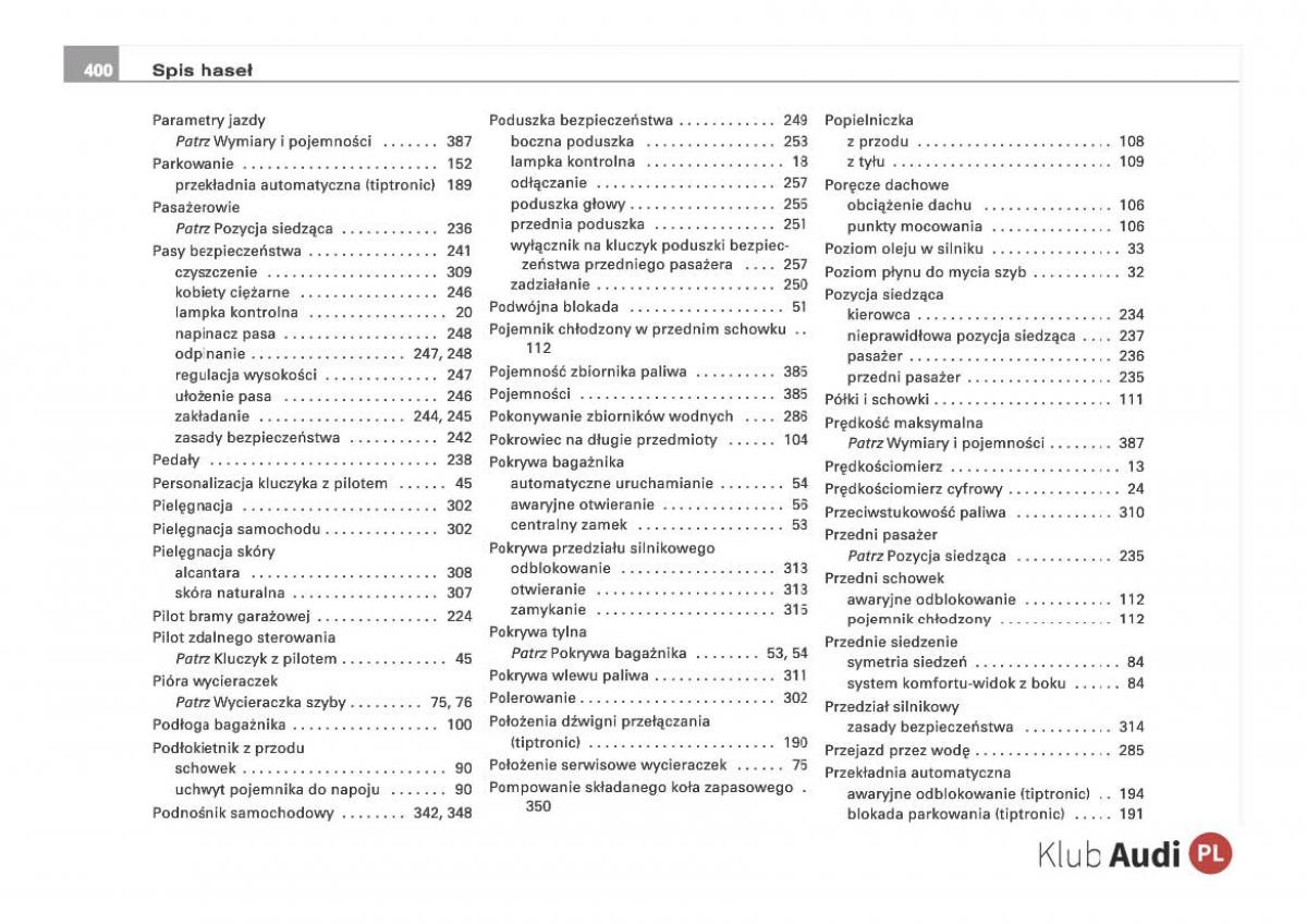 Audi Q7 I 1 instrukcja obslugi / page 392