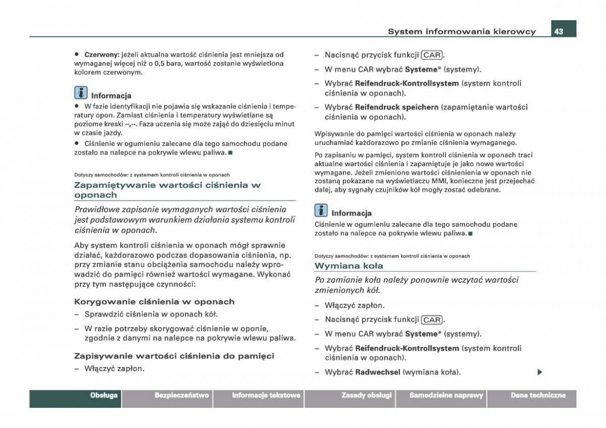 Audi Q7 I 1 instrukcja obslugi / page 43