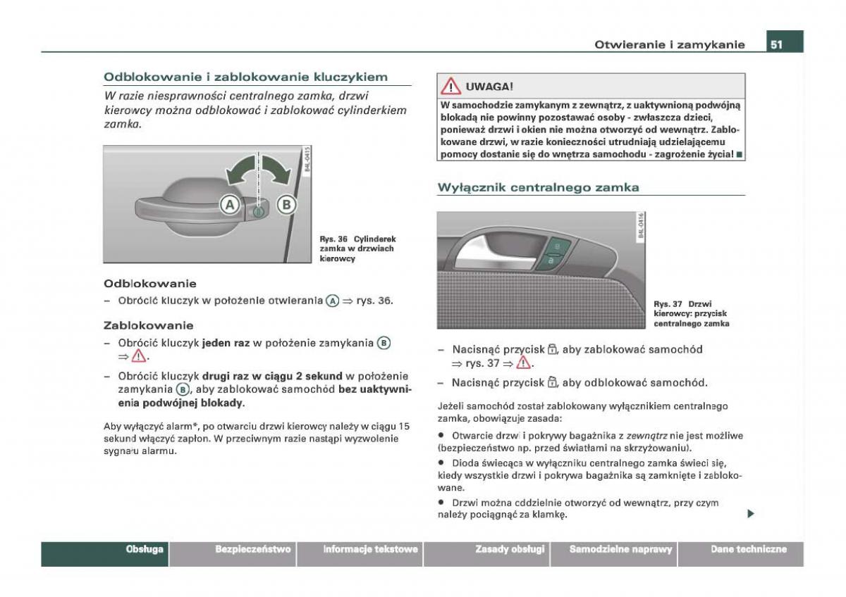 Audi Q7 I 1 instrukcja obslugi / page 51