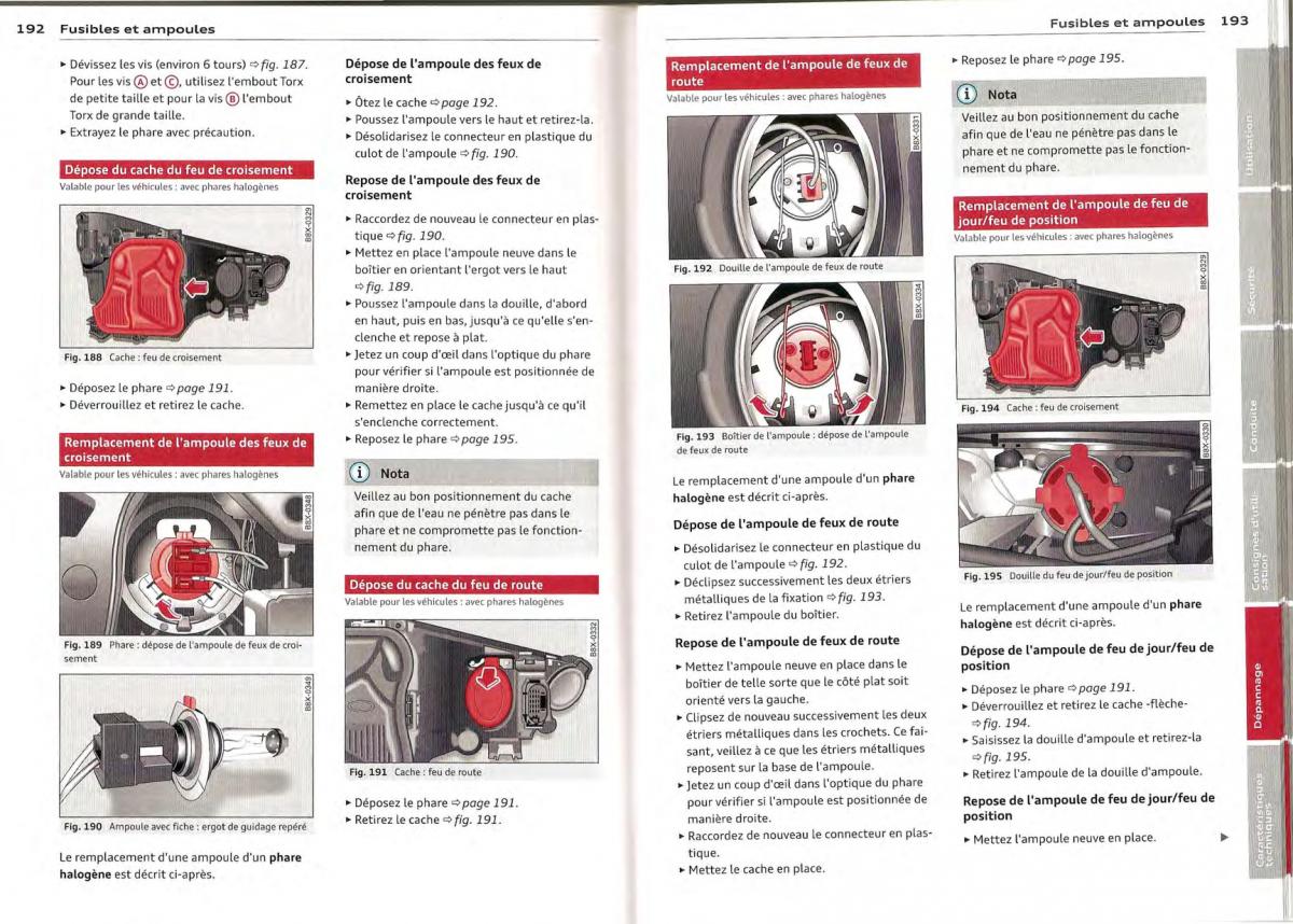 Audi A1 manuel du proprietaire / page 96