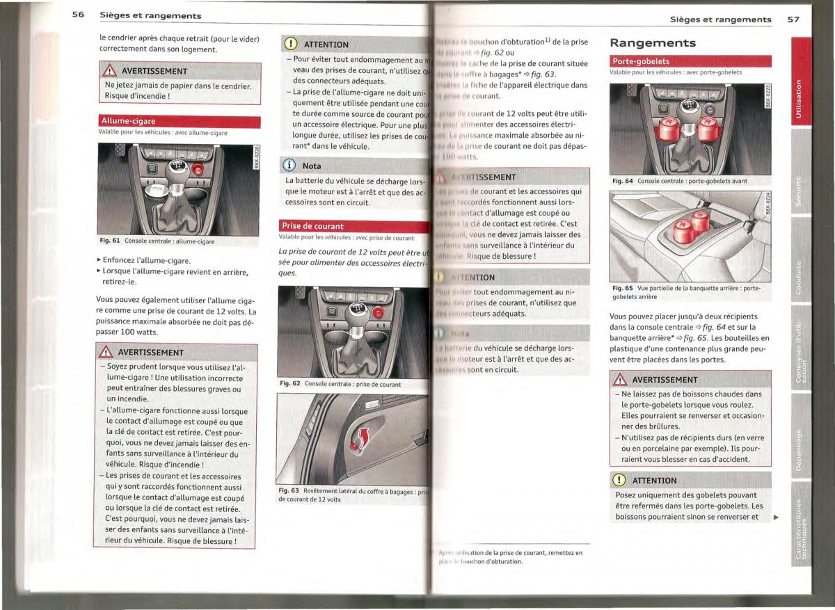 Audi A1 manuel du proprietaire / page 28