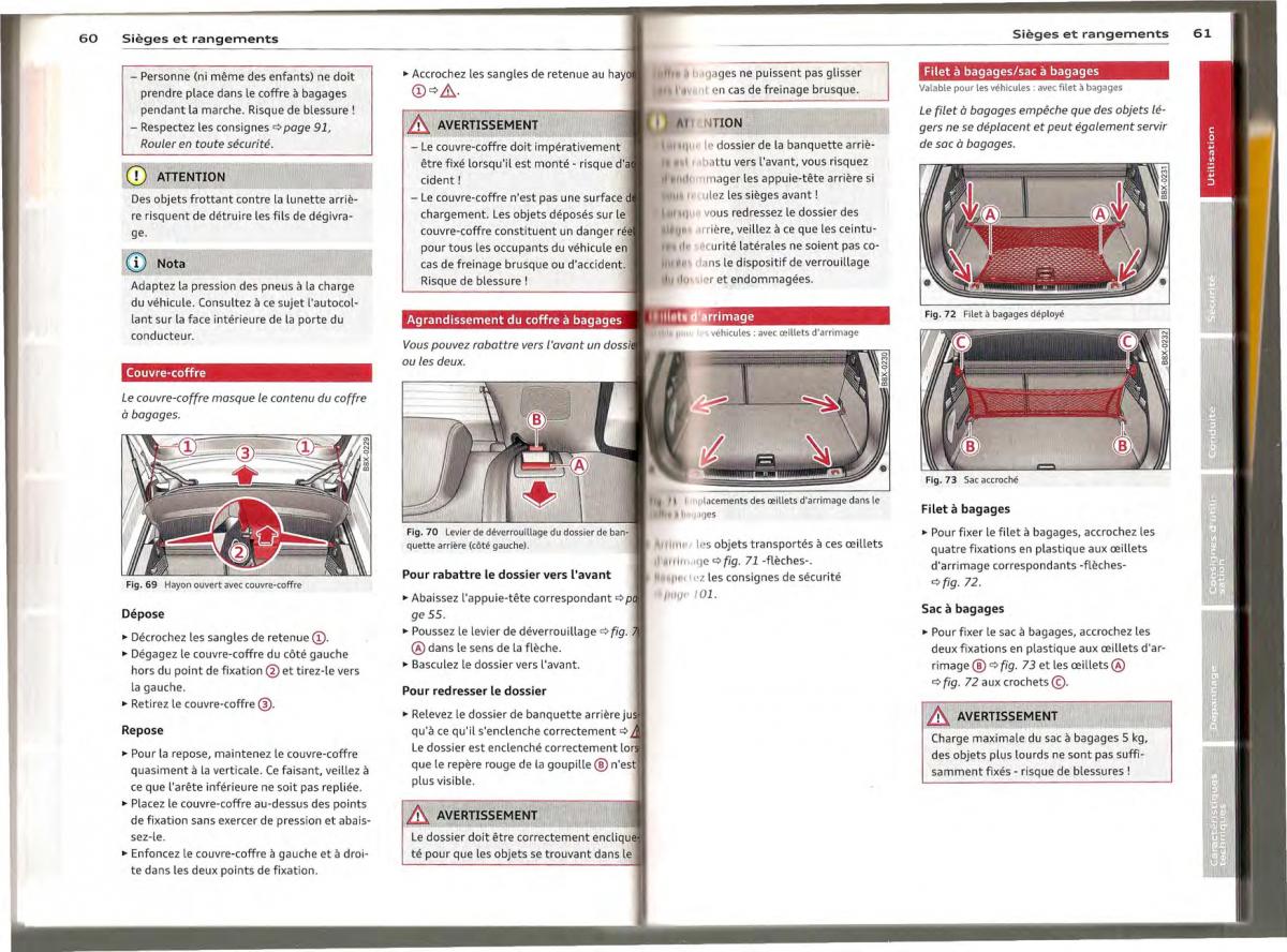 Audi A1 manuel du proprietaire / page 30