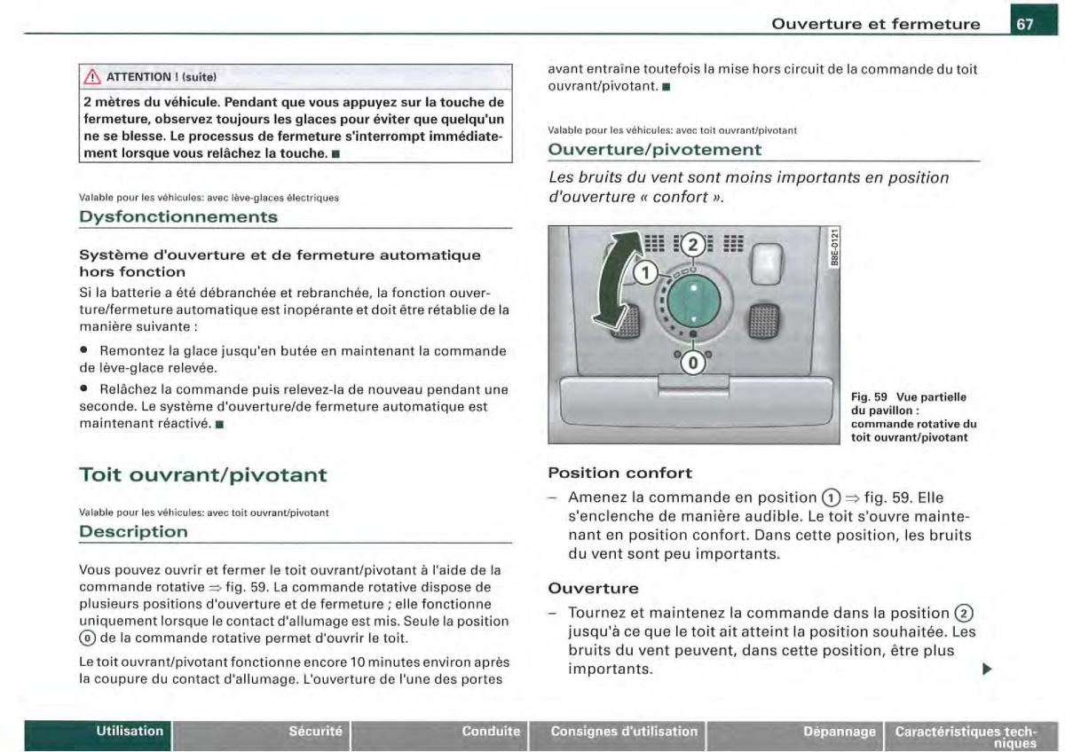 Audi A4 S4 B7 8F manuel du proprietaire / page 65