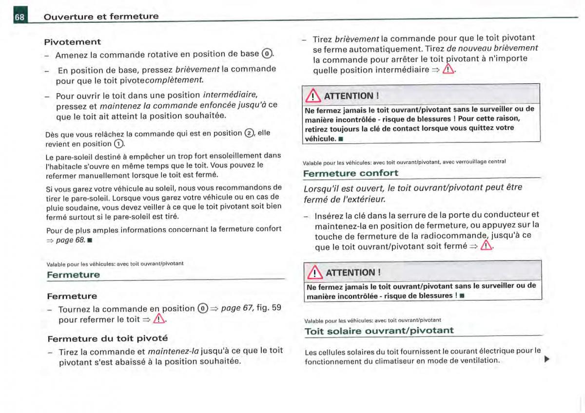 Audi A4 S4 B7 8F manuel du proprietaire / page 66