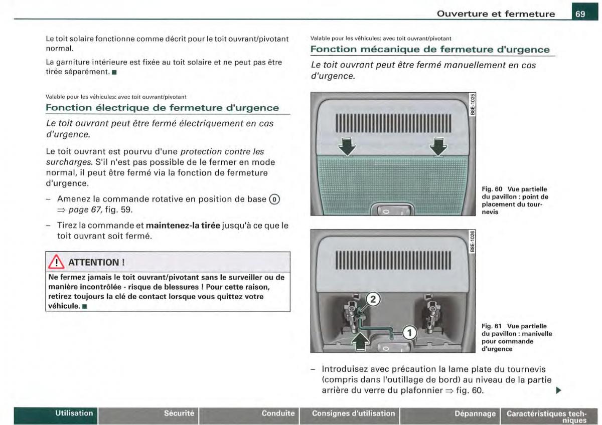 Audi A4 S4 B7 8F manuel du proprietaire / page 67