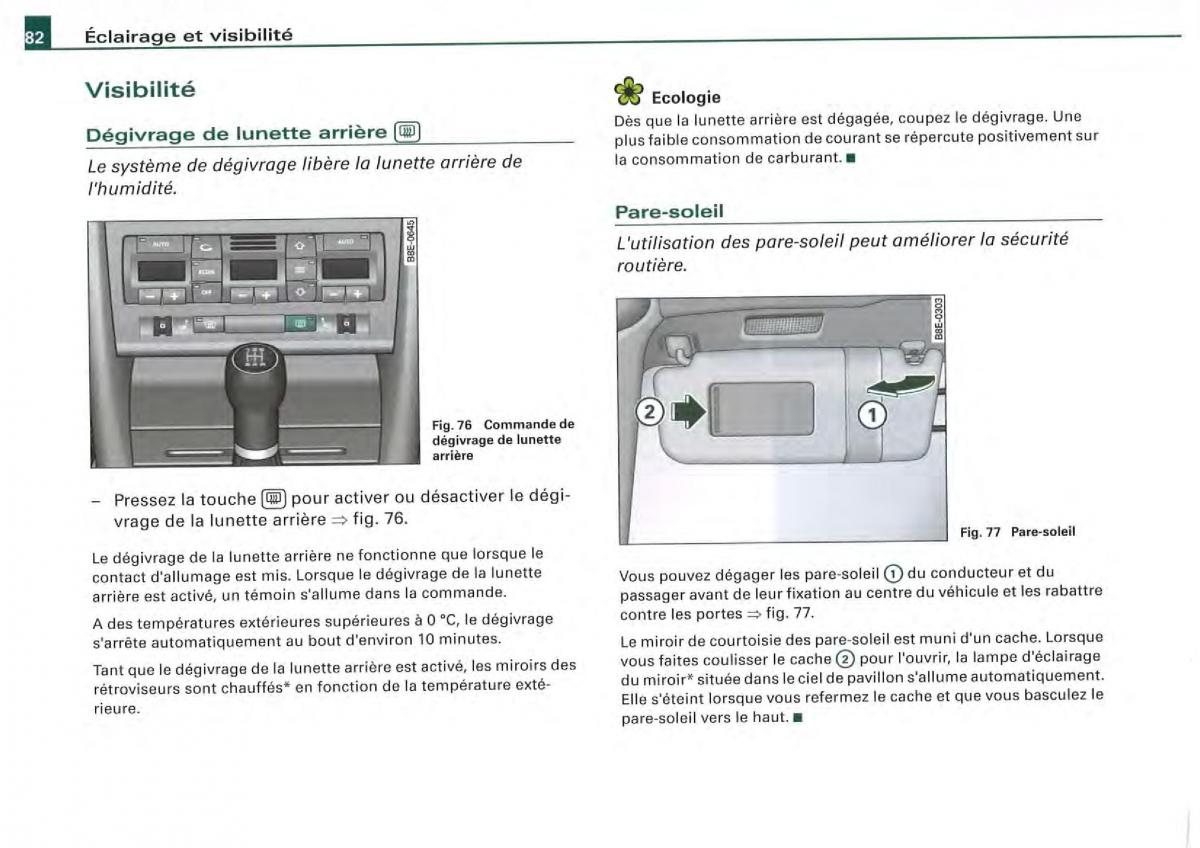 Audi A4 S4 B7 8F manuel du proprietaire / page 80