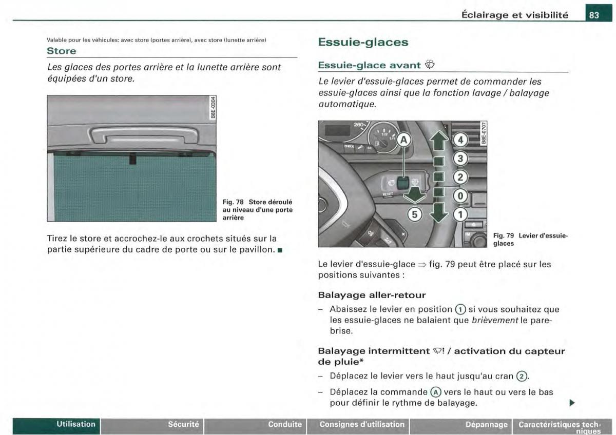 Audi A4 S4 B7 8F manuel du proprietaire / page 81