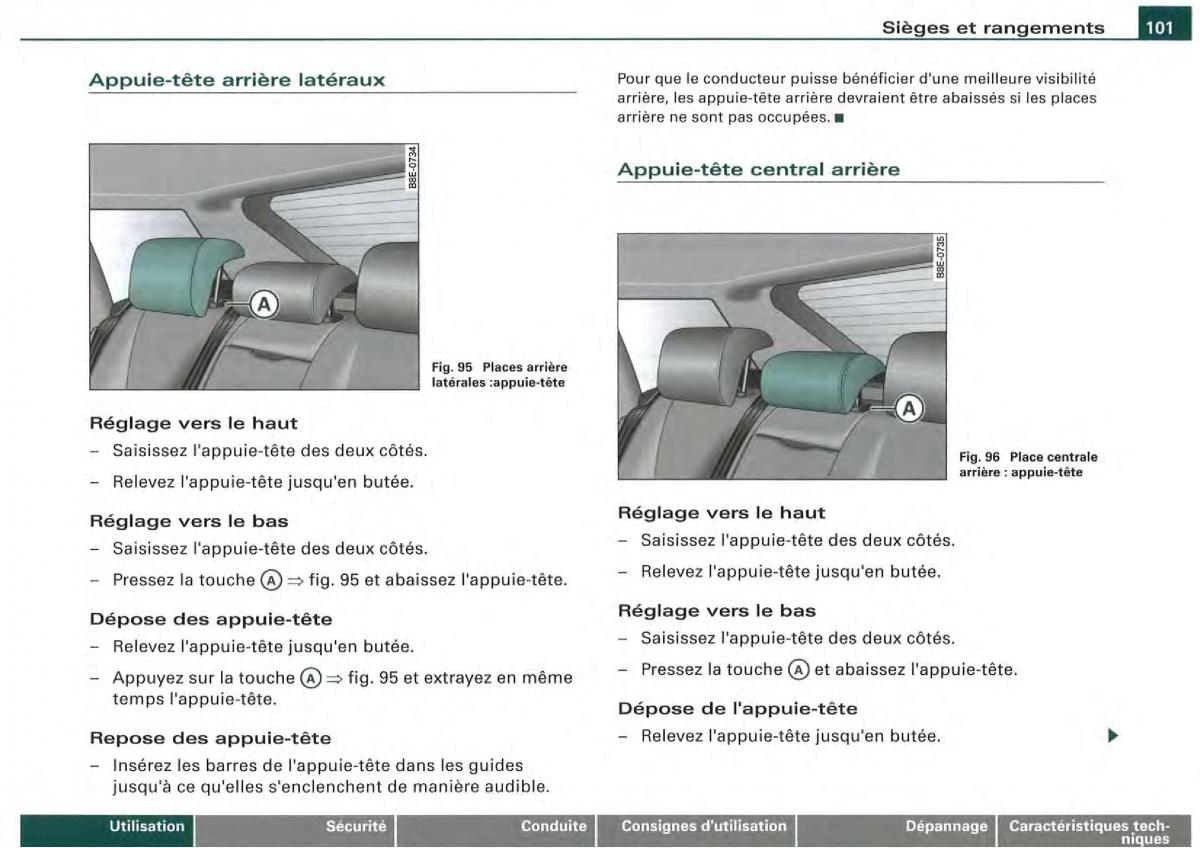 Audi A4 S4 B7 8F manuel du proprietaire / page 99