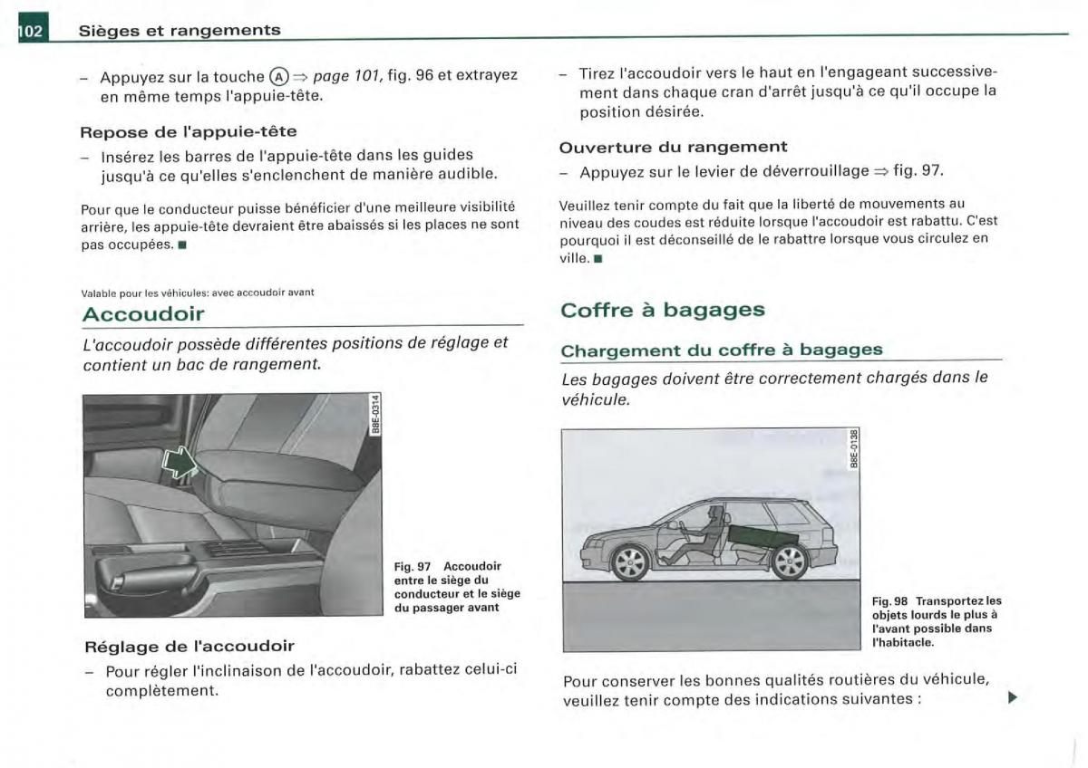 Audi A4 S4 B7 8F manuel du proprietaire / page 100