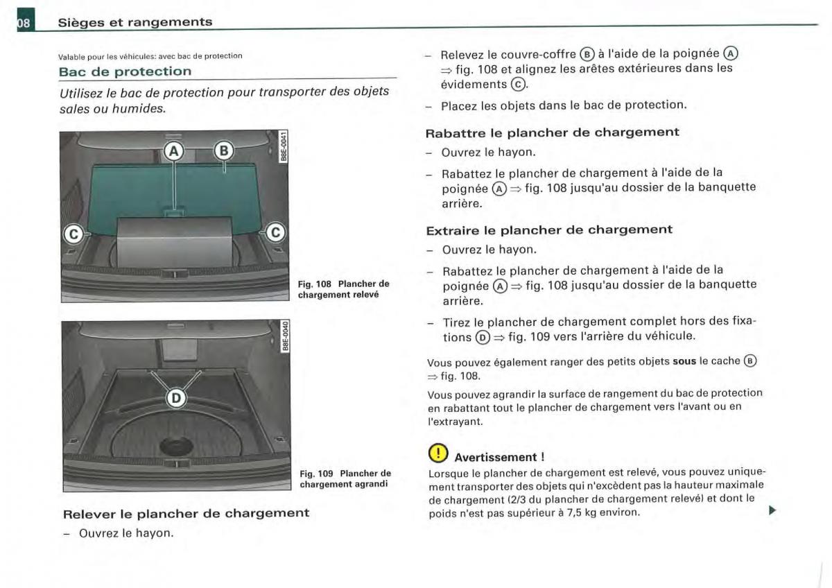 Audi A4 S4 B7 8F manuel du proprietaire / page 106