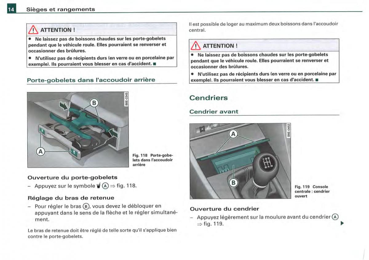 Audi A4 S4 B7 8F manuel du proprietaire / page 112