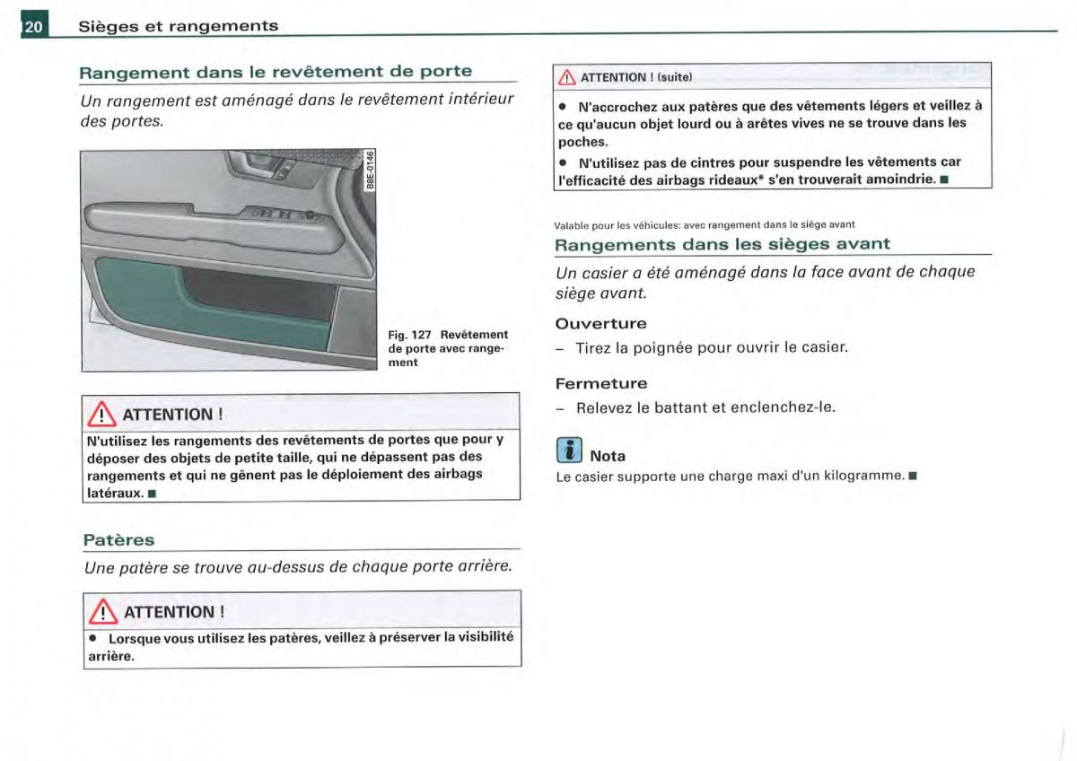 Audi A4 S4 B7 8F manuel du proprietaire / page 118