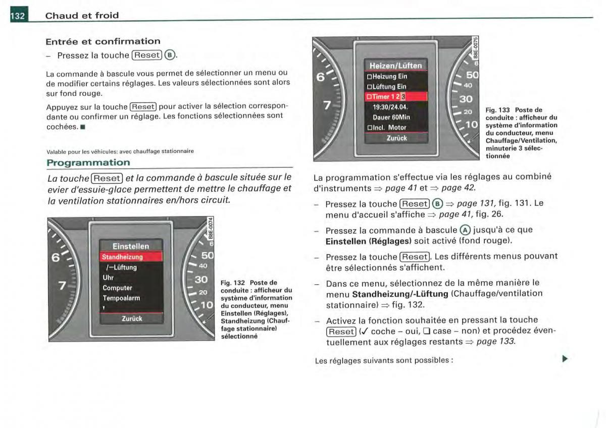 Audi A4 S4 B7 8F manuel du proprietaire / page 130