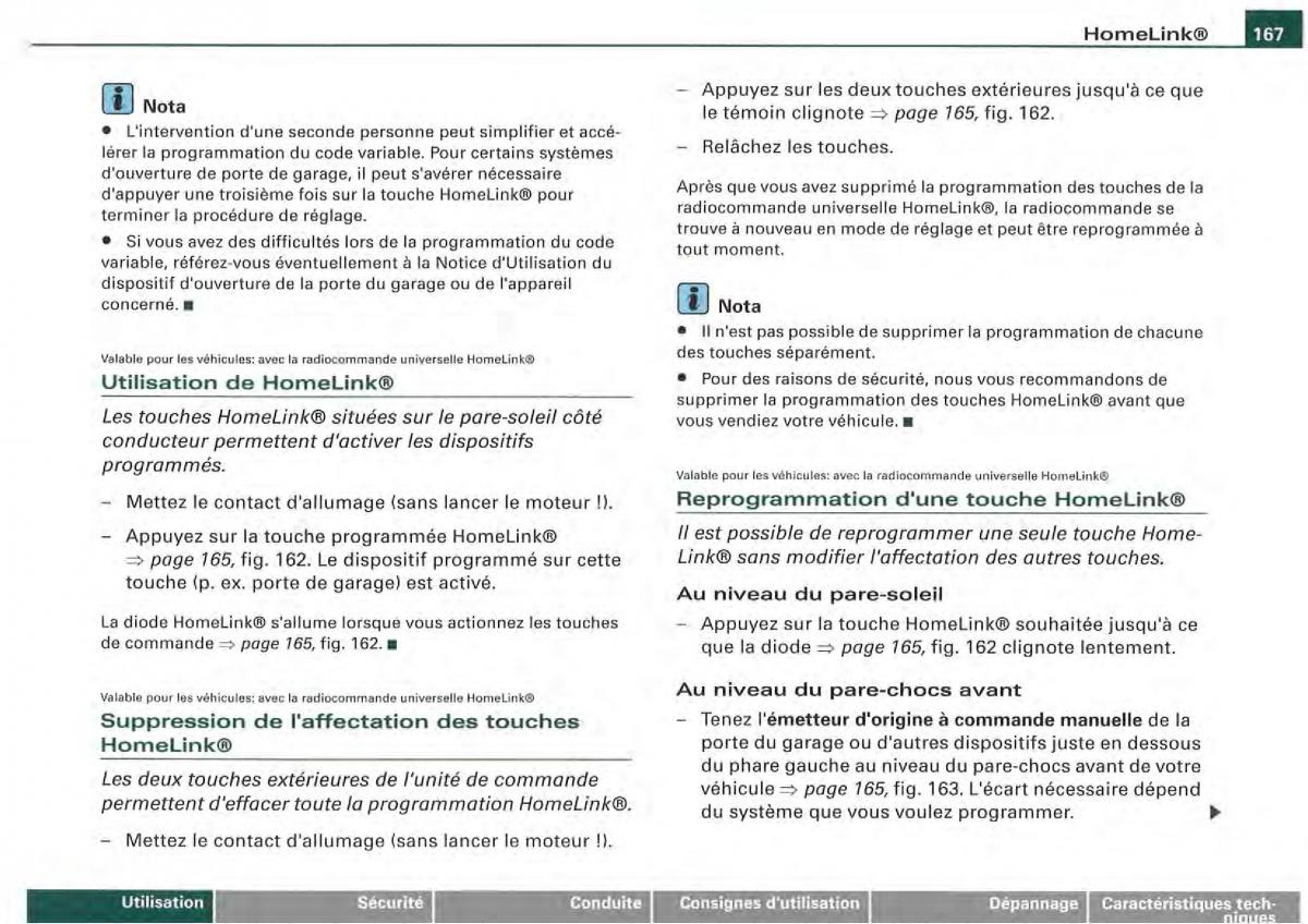 Audi A4 S4 B7 8F manuel du proprietaire / page 165