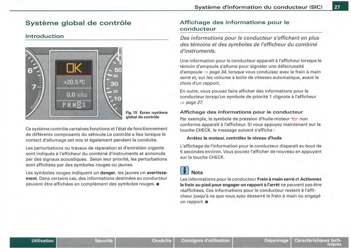 Audi A4 S4 B7 8F manuel du proprietaire / page 25