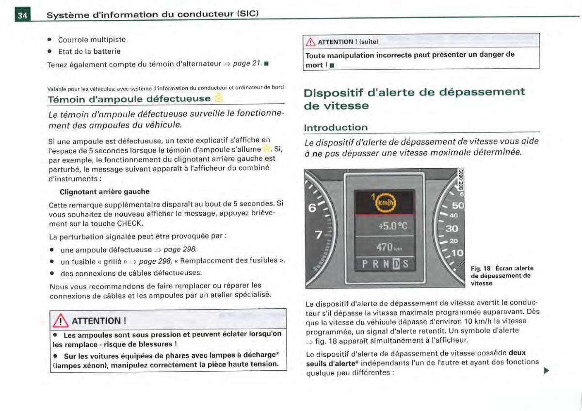 Audi A4 S4 B7 8F manuel du proprietaire / page 32