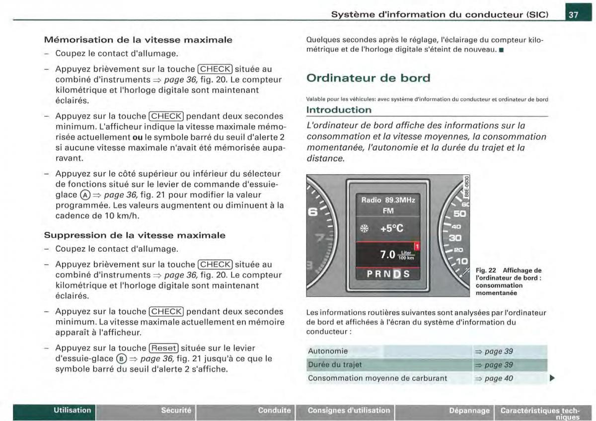 Audi A4 S4 B7 8F manuel du proprietaire / page 35