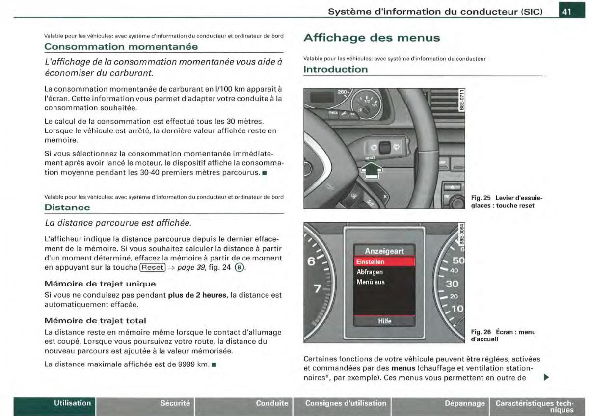 Audi A4 S4 B7 8F manuel du proprietaire / page 39