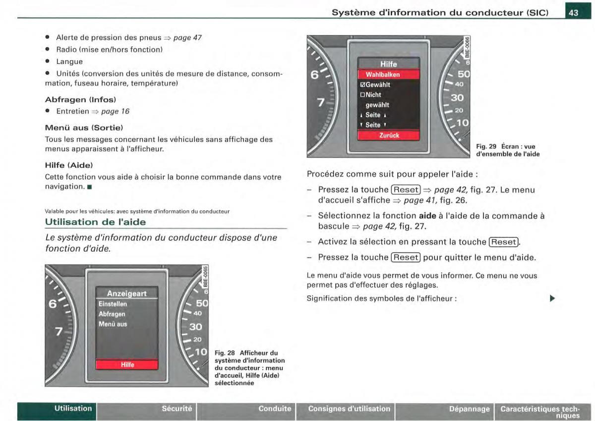 Audi A4 S4 B7 8F manuel du proprietaire / page 41