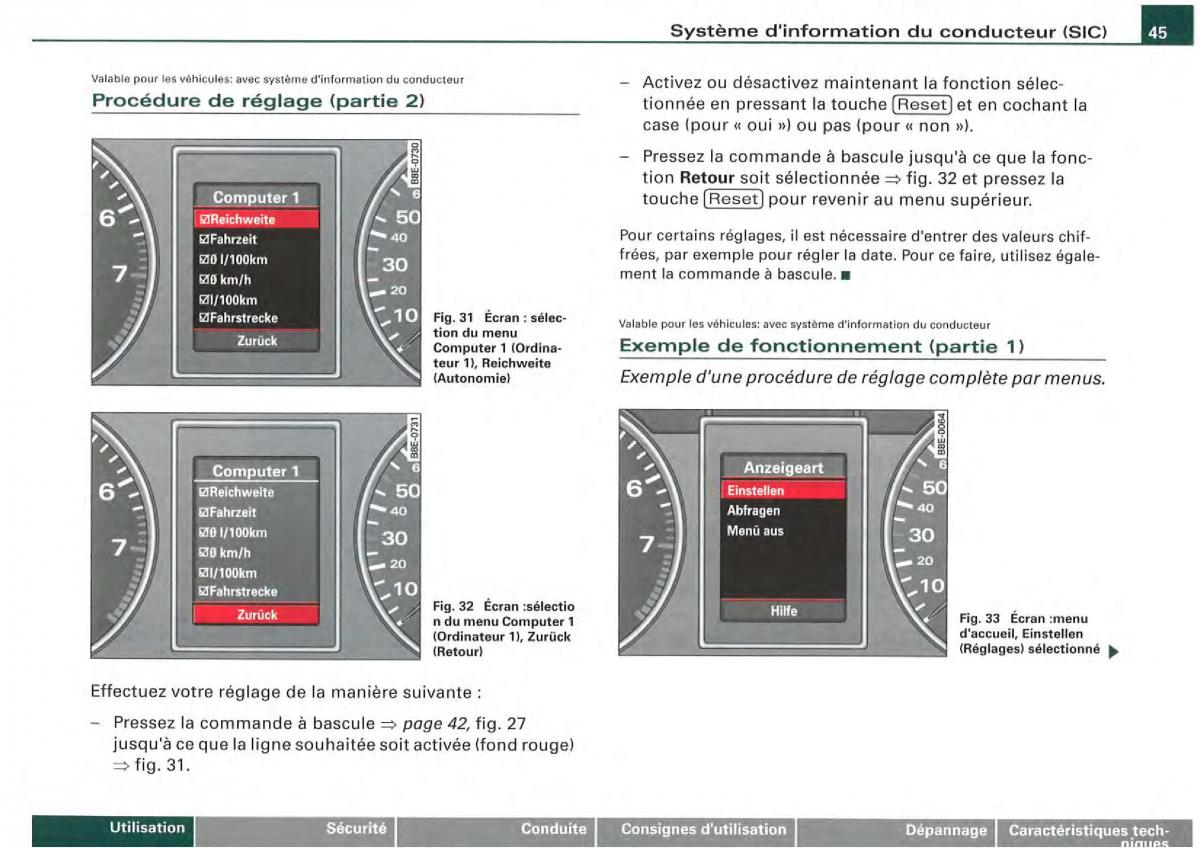 Audi A4 S4 B7 8F manuel du proprietaire / page 43