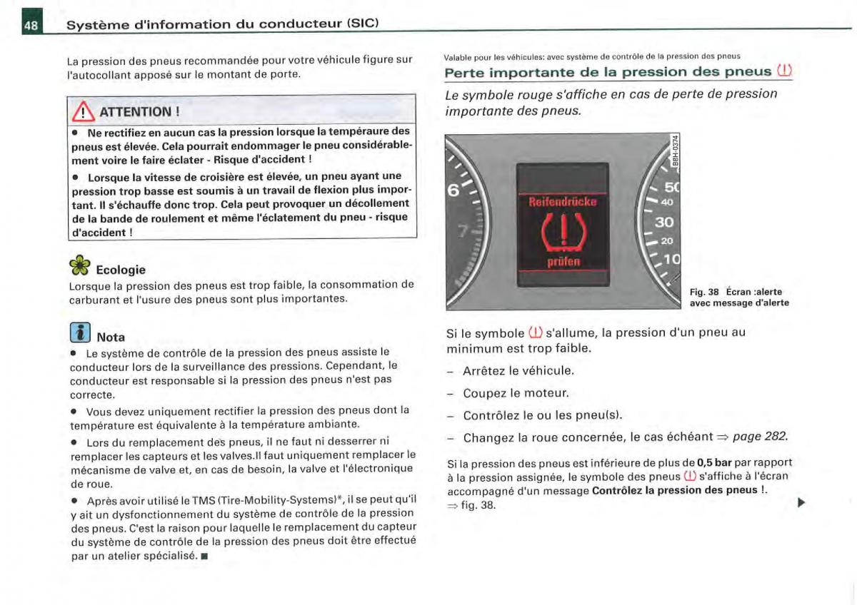 Audi A4 S4 B7 8F manuel du proprietaire / page 46