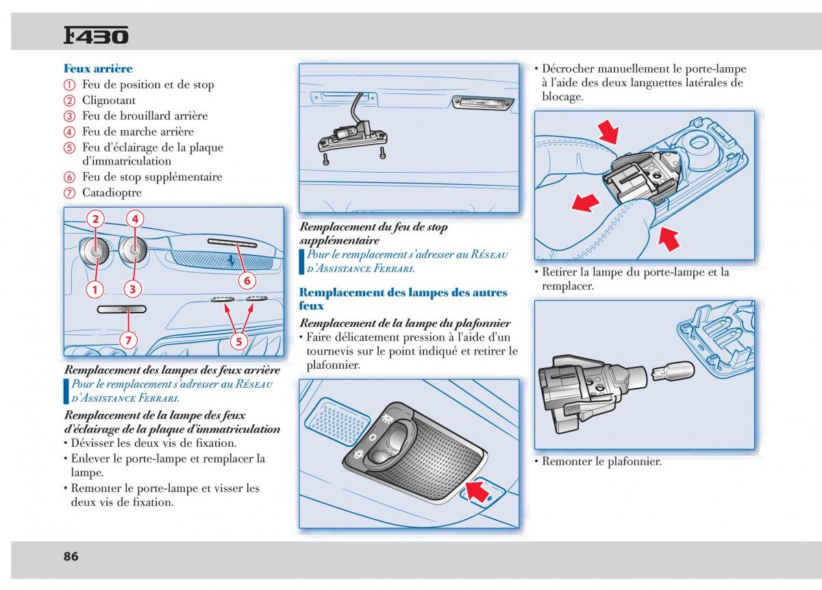 Ferrari 430 manuel du proprietaire / page 86