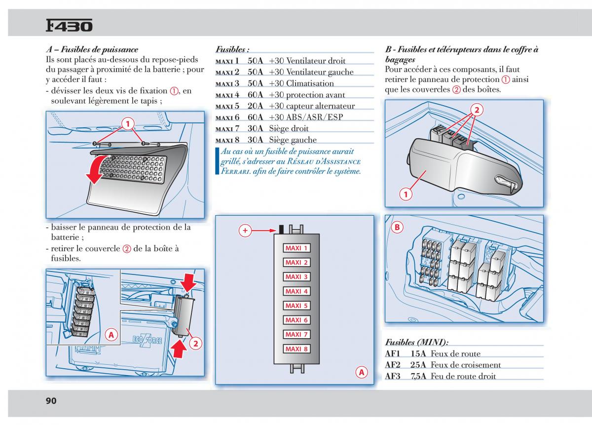 Ferrari 430 manuel du proprietaire / page 90