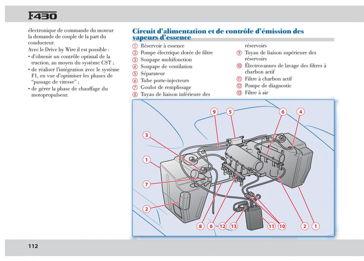 Ferrari 430 manuel du proprietaire / page 112