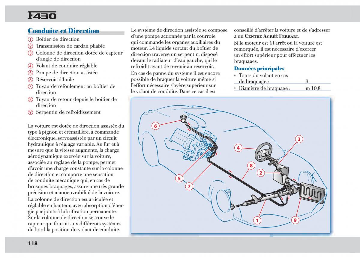 Ferrari 430 manuel du proprietaire / page 118