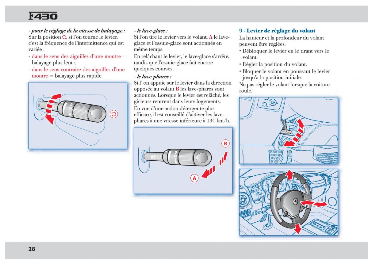 Ferrari 430 manuel du proprietaire / page 28