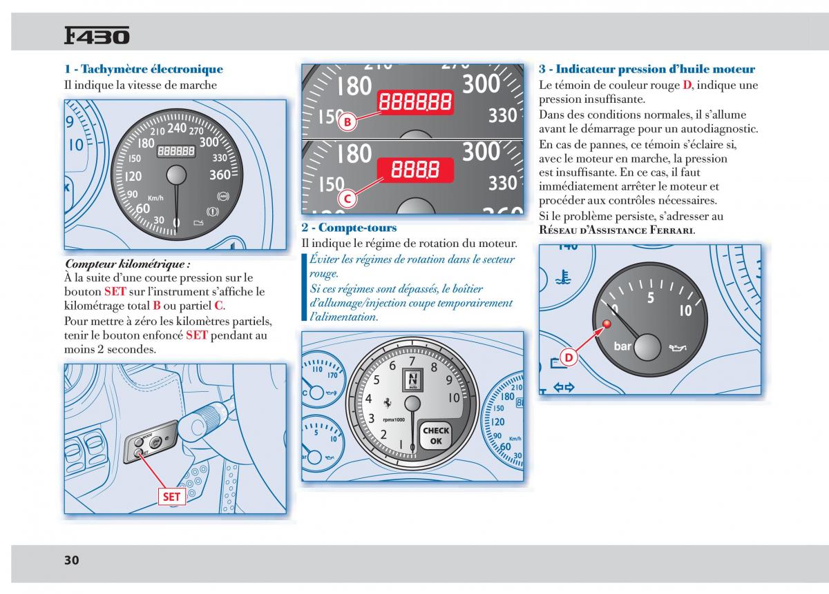 Ferrari 430 manuel du proprietaire / page 30