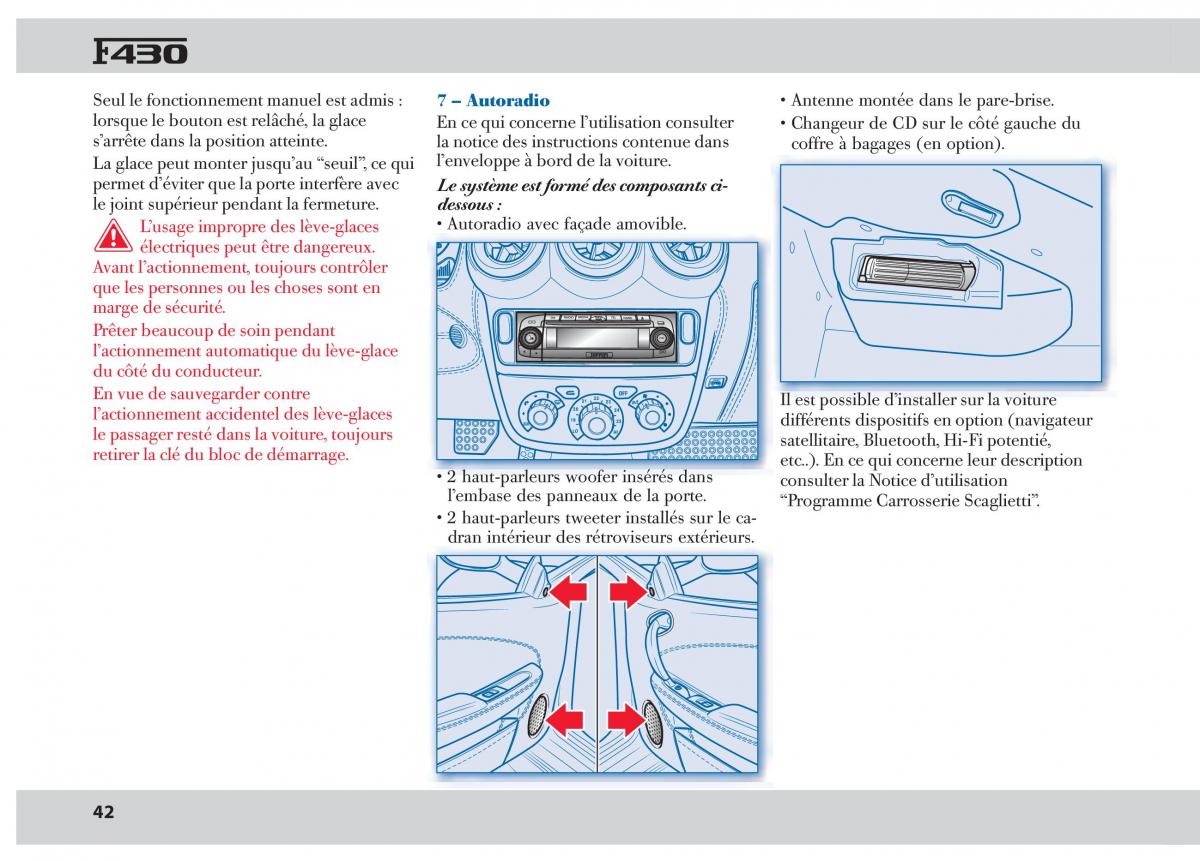 Ferrari 430 manuel du proprietaire / page 42