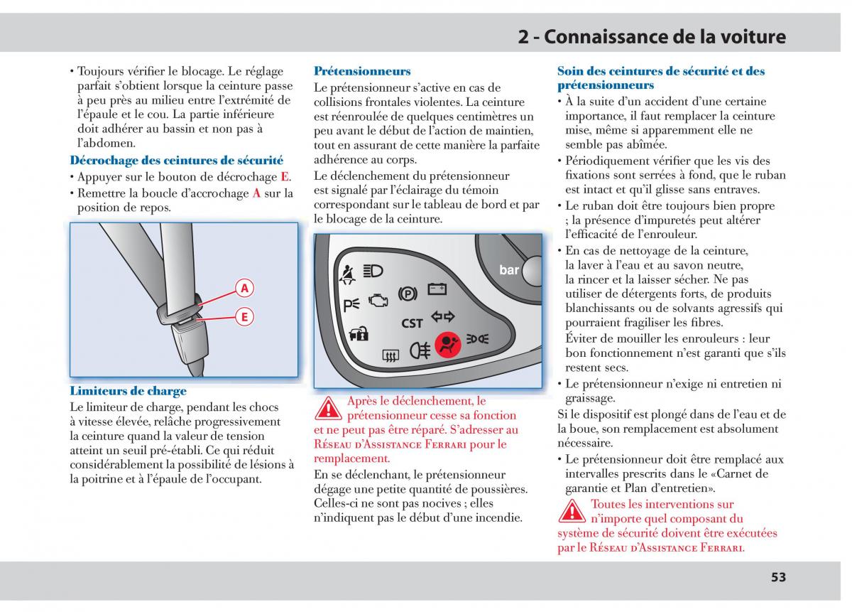 Ferrari 430 manuel du proprietaire / page 53