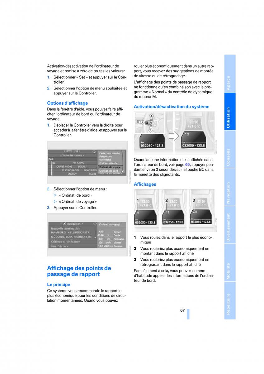 BMW M3 E92 M Power manuel du proprietaire / page 69