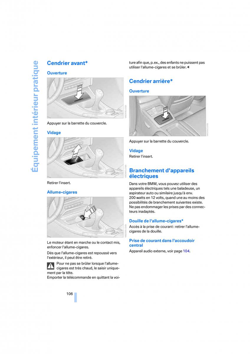 BMW M3 E92 M Power manuel du proprietaire / page 108