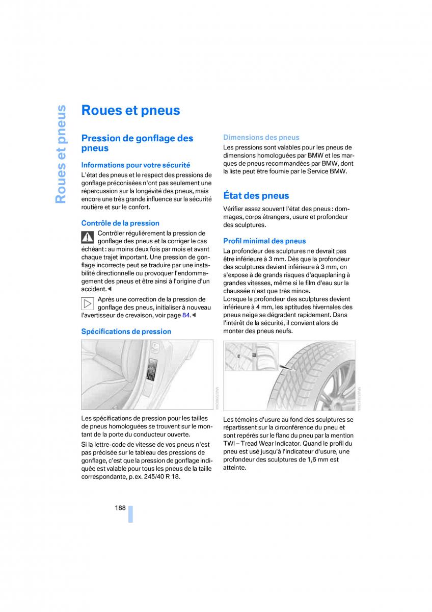 BMW M3 E92 M Power manuel du proprietaire / page 190