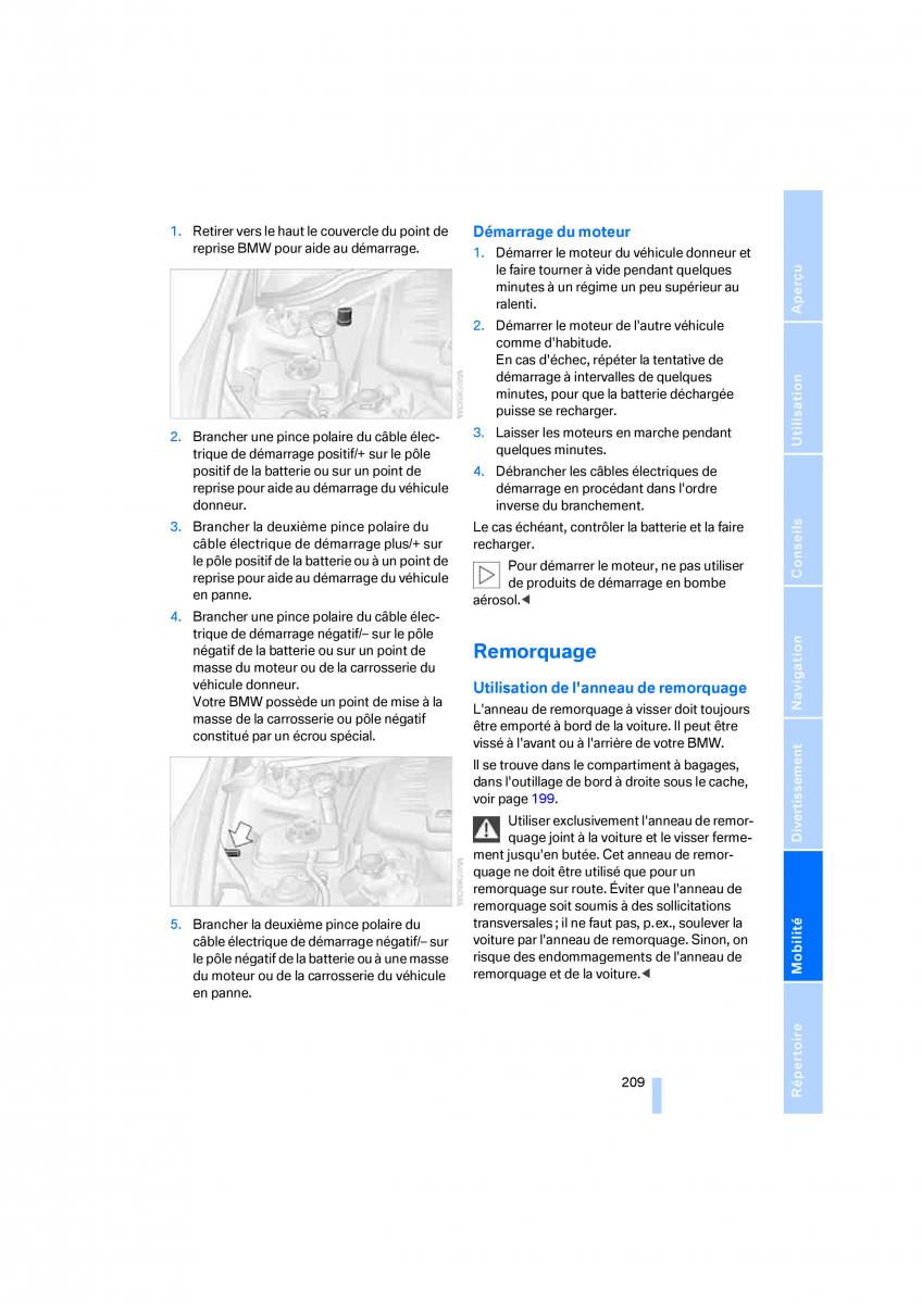 BMW M3 E92 M Power manuel du proprietaire / page 211