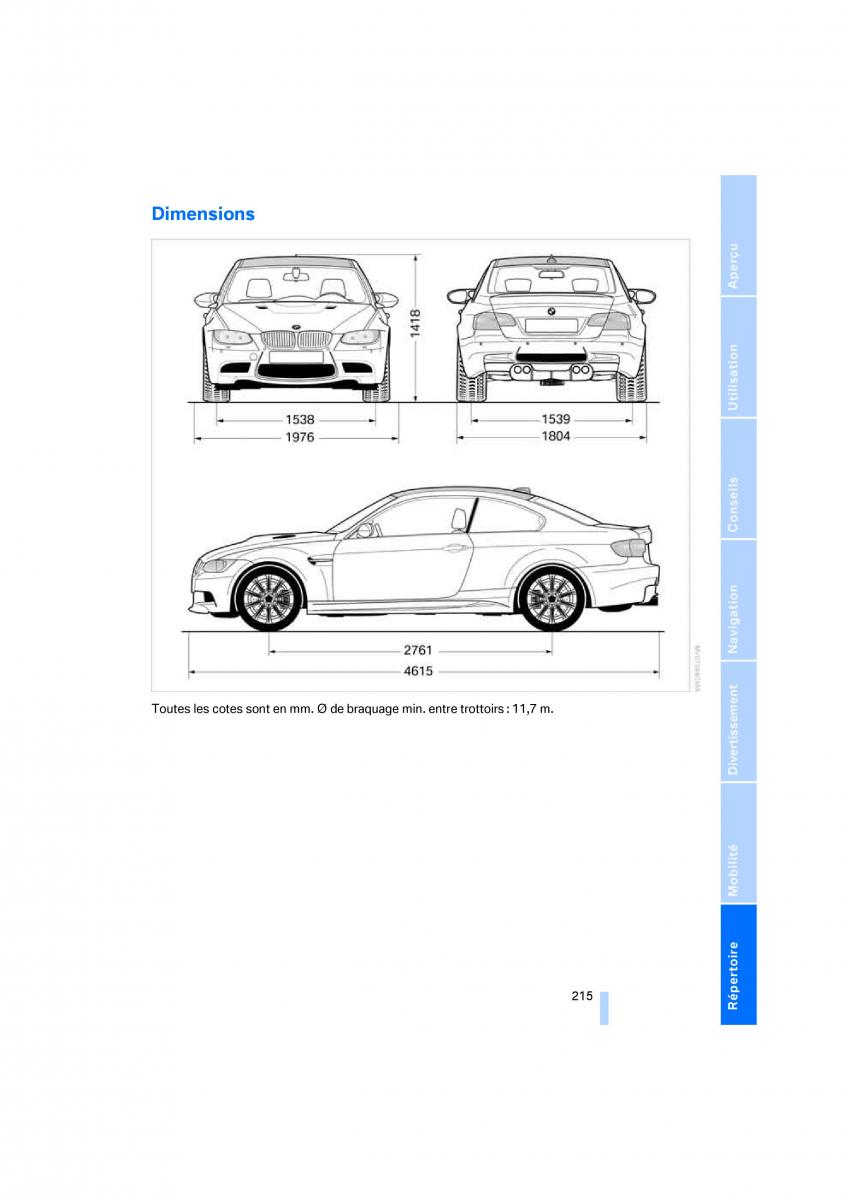 BMW M3 E92 M Power manuel du proprietaire / page 217